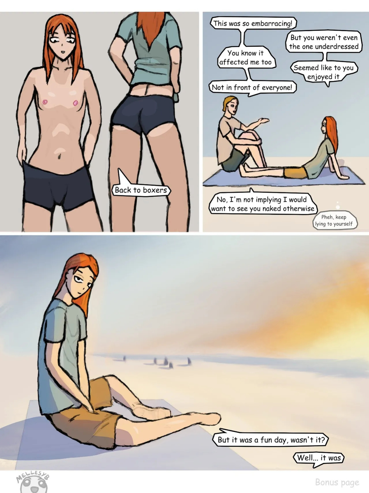 [Mellesyb] The girl who doesn't want to wear tops