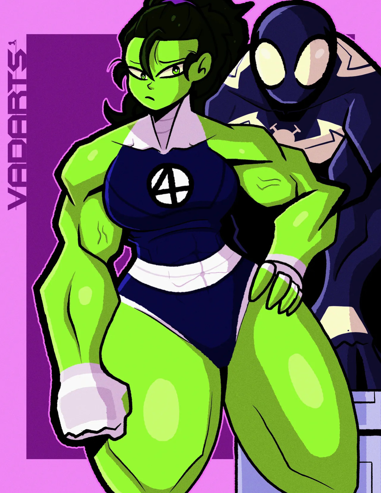 [VADARTS] She-Hulk & Spidey (pinups)