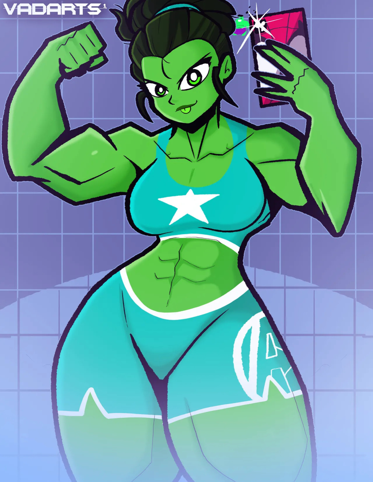 [VADARTS] She-Hulk & Spidey (pinups)