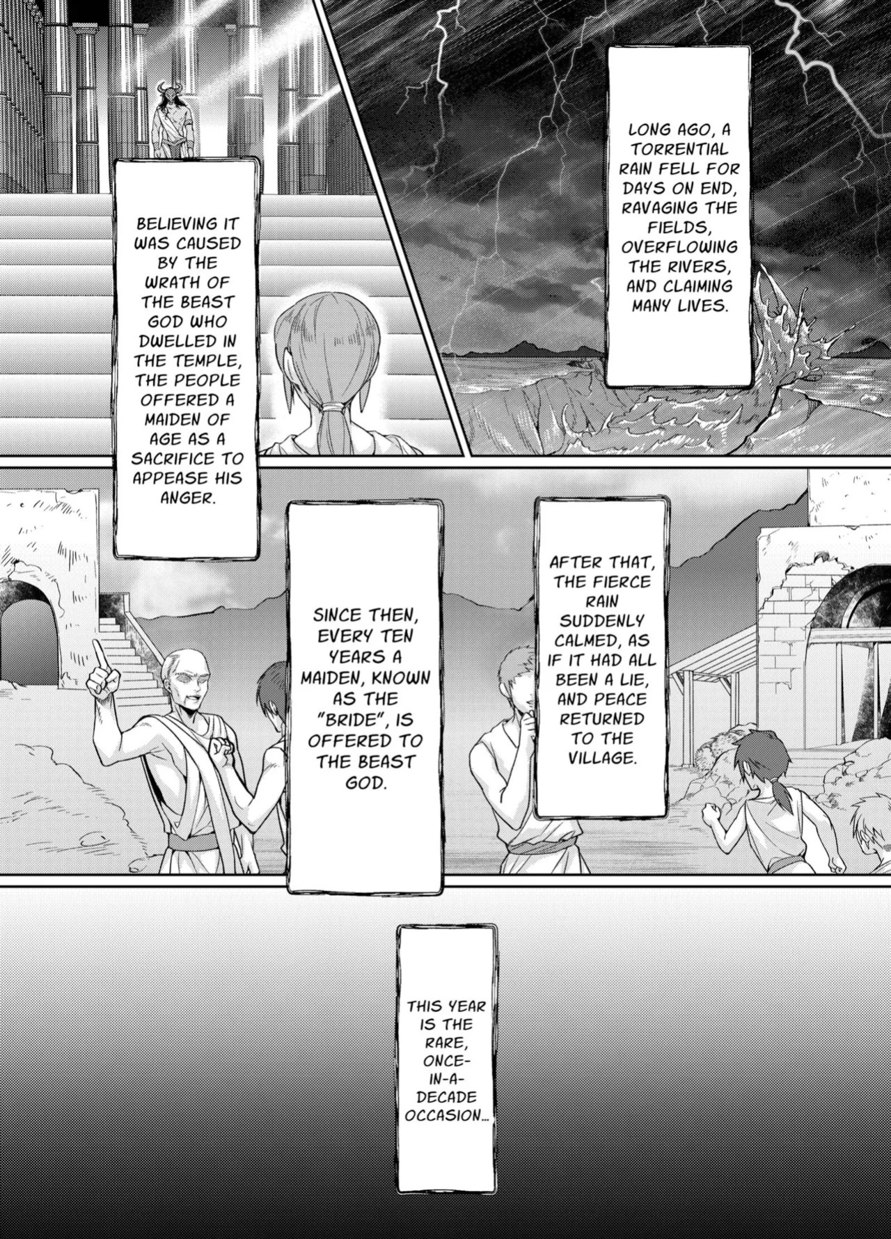 [DARKMOON (KINOKO Mochi)] Kemono Kami-sama to Ikenie no Hanayome | The Beast God and His Sacrificial Bride [English] [nasmas]
