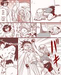 A futanari girl gets her balls hurt during body check
