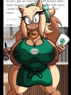 [DHX2KArtz] Desirée working at Starfucks I mean Starbucks!